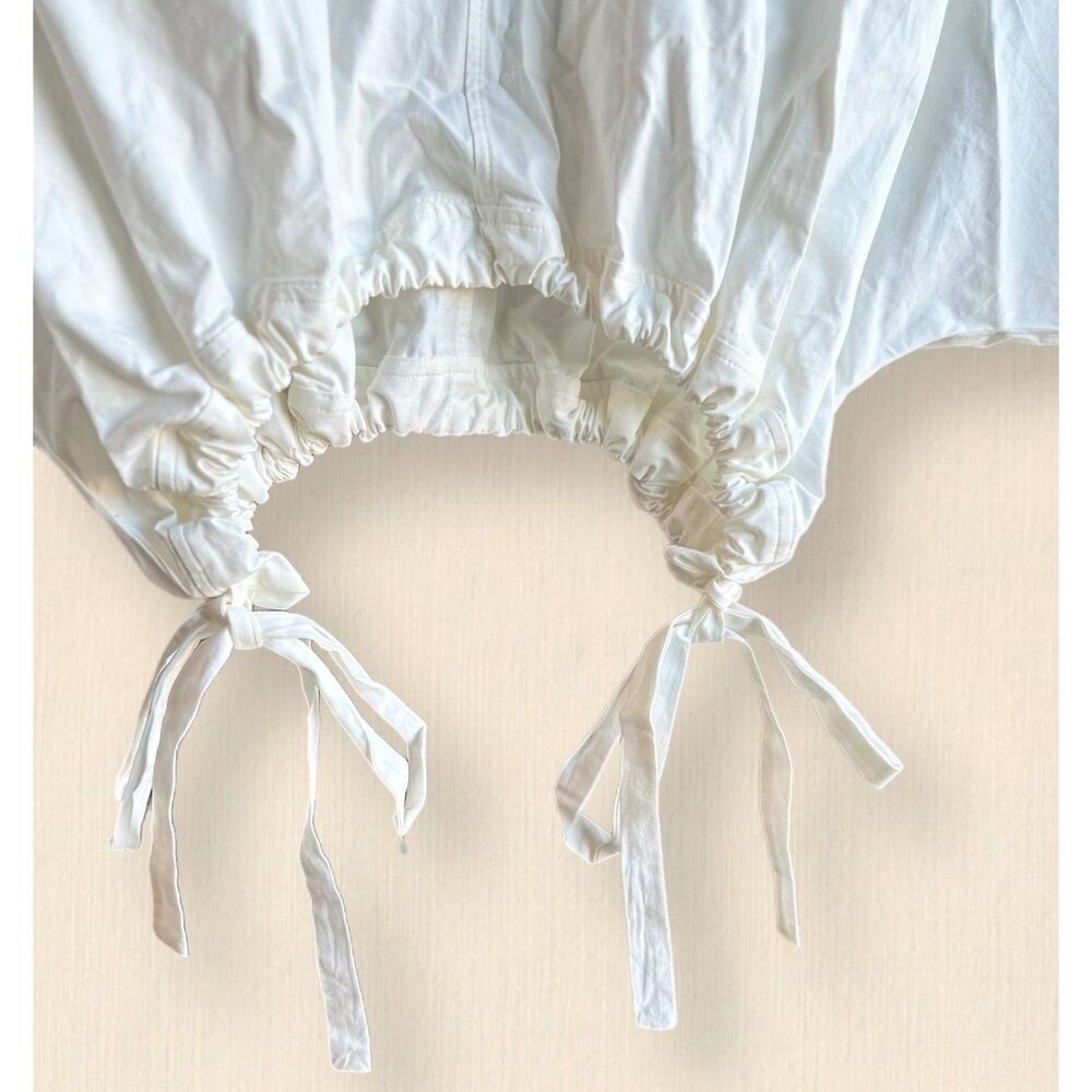 Zara Cotton Drawstring Ruched Top - Picture 3 of 8